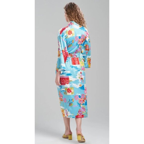 Natori Pacifica Multicolor Geisha Robe Size Small Sleepwear Asian lightweight - Picture 2 of 10